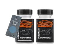 TRISTARcolor Peinture voiture Crayon de retouche peinture pour Citroen EMB Bleu Celeste Peinture de base vernis clair 50 ml chacun