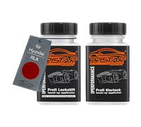 TRISTARcolor Peinture voiture Crayon de retouche peinture pour Hyundai RLA Cavendish Red Perl X. Peinture de base vernis clair 50 ml chacun