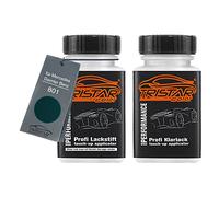 TRISTARcolor Peinture voiture Crayon de retouche peinture pour Mercedes/Daimler Benz 801 Mangrovengrün Metallic Peinture de base vernis clair 50 ml chacun