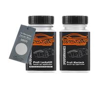 TRISTARcolor Peinture voiture Crayon de retouche peinture pour Mercedes/Daimler Benz 9859 Mojavesilber Metallic Peinture de base vernis clair 50 ml chacun