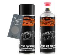 TRISTARcolor Peinture voiture Kit bombes de peinture 2K pour Great Wall C15 Kong Hui Metallic Peinture de base 2 composants vernis clair aérosol