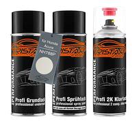 TRISTARcolor Peinture voiture Kit bombes de peinture 2K pour Honda/Acura NH788P White Orchid Perl/New Global White Perl Peinture de fond peinture de base vernis clair 2 composants