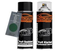 TRISTARcolor Peinture voiture Kit bombes de peinture pour Austin Rover/MG/Morris/Roewe/Rover/Triumph GN29 British Racing Green Dark Peinture de base vernis clair aérosol