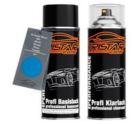 TRISTARcolor Peinture voiture Kit bombes de peinture pour Austin Rover/MG/Morris/Roewe/Rover/Triumph JAY Brighton Blue Peinture de base vernis clair aérosol 400 ml