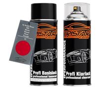 TRISTARcolor Peinture voiture Kit bombes de peinture pour Austin Rover/MG/Morris/Roewe/Rover/Triumph 32 Signal Red Peinture de base vernis clair aérosol 400 ml