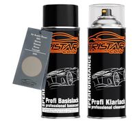 TRISTARcolor Peinture voiture Kit bombes de peinture pour Austin Rover/MG/Morris/Roewe/Rover/Triumph SSA Medal Silver Metallic Peinture de base vernis clair aérosol 400 ml
