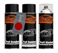 TRISTARcolor Peinture voiture Kit bombes de peinture pour Austin Rover/MG/Morris/Roewe/Rover/Triumph RSJ Chiyan Red Metallic Peinture de fond de base vernis clair aérosol