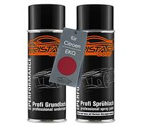 TRISTARcolor Peinture voiture Kit bombes de peinture pour Citroen EKQ Wicked Red Perl Peinture de fond peinture de base aérosol 400 ml