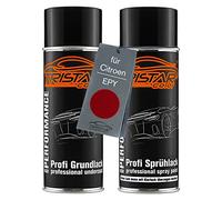 TRISTARcolor Peinture voiture Kit bombes de peinture pour Citroen EPY Rouge Rubi Nacre Metallic Peinture de fond peinture de base aérosol 400 ml