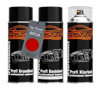 TRISTARcolor Peinture voiture Kit bombes de peinture pour Ford BRQA Race Red/Rouge Racing Peinture de fond peinture de base vernis clair aérosol 400 ml