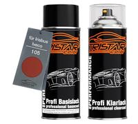 TRISTARcolor Peinture voiture Kit bombes de peinture pour Irisbus/Iveco 105 Rosso Bruno/Rouge Chassis Peinture de base vernis clair aérosol 400 ml