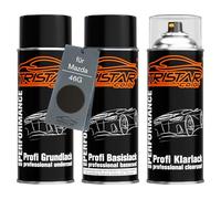TRISTARcolor Peinture voiture Kit bombes de peinture pour Mazda 46G Machine Grey Metallic Peinture de fond peinture de base vernis clair aérosol 400 ml