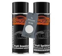 TRISTARcolor Peinture voiture Kit bombes de peinture pour Mitsubishi W36 Galaxy White Perl Peinture de fond peinture de base aérosol 400 ml