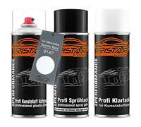 TRISTARcolor Peinture voiture Kit bombes de peinture pour pare-chocs en plastique pour Mercedes/Daimler Benz 9147 Arktikweiss/Blanc De Serie Cabine