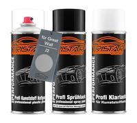 TRISTARcolor Peinture voiture Kit bombes de peinture pour plastique pour Great Wall J2 Yin Metallic Matt primaire d'adhérence peinture de base vernis clair avec plastifiant