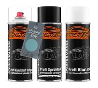 TRISTARcolor Peinture voiture Kit bombes de peinture pour plastique pour Hyundai SU8 Ceramic Blue Metallic primaire d'adhérence peinture de base vernis clair avec plastifiant