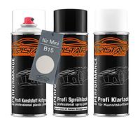 TRISTARcolor Peinture voiture Kit bombes de peinture pour plastique pour Mini B15 Light White/Quite/Luxury White primaire d'adhérence peinture de base vernis clair avec plastifiant