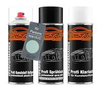 TRISTARcolor Peinture voiture Kit bombes de peinture pour plastique pour Pantone 006151C 6151C Pastel Green primaire d'adhérence peinture de base vernis clair avec plastifiant