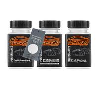 TRISTARcolor Peinture voiture Kit crayon de retouche peinture pour Mercedes/Daimler Benz 885 Opalithweiss Perl Peinture de fond peinture de base vernis clair 50 ml chacun