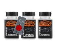 TRISTARcolor Peinture voiture Kit crayon de retouche peinture pour VW/Volkswagen C3J / LC3J Kings Red Metallic Peinture de fond peinture de base vernis clair 50 ml chacun