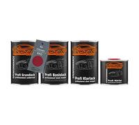 TRISTARcolor Peinture voiture Kit pot prêt à la pulvérisation pour Citroen EKQ Rouge Lucifer Nacre/Luzifer Rot Metallic peinture de fond + peinture de base + vernis clair 2K 3,5 L