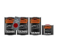 TRISTARcolor Peinture voiture Kit pot prêt à la pulvérisation pour Hyundai RLA Cavendish Red Perl X. peinture de fond + peinture de base + vernis clair 2K 3,5 L