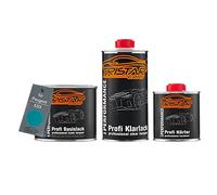 TRISTARcolor Peinture voiture Kit pot prêt à la pulvérisation pour Peugeot ESX Bleu Turquoise Peinture de base + vernis clair 2K 1,25 L