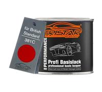 TRISTARcolor Peinture voiture Pot prêt à la pulvérisation pour British Standard 381C Post Office Red peinture de base 0,5 L