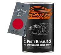 TRISTARcolor Peinture voiture Pot prêt à la pulvérisation pour Mini 851 Chili/Solar Red 2013 peinture de base 1 litre 1000 ml