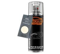 TRISTARcolor RAL 1013 Perlweiss mat satiné Bombe de peinture acrylique 2K aérosol peinture à vaporiser peinture à pulvériser 400 ml séchage rapide