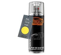 TRISTARcolor RAL 1018 Zinkgelb mat Bombe de peinture acrylique 2K aérosol peinture à vaporiser peinture à pulvériser 400 ml séchage rapide