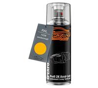 TRISTARcolor RAL 1028 Melonengelb mat satiné Bombe de peinture acrylique 2K aérosol peinture à vaporiser peinture à pulvériser 400 ml séchage rapide