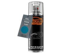 TRISTARcolor RAL 5009 Azurblau mat Bombe de peinture acrylique 2K aérosol peinture à vaporiser peinture à pulvériser 400 ml séchage rapide