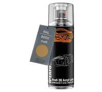 TRISTARcolor RAL 8000 Grünbraun mat Bombe de peinture acrylique 2K aérosol peinture à vaporiser peinture à pulvériser 400 ml séchage rapide