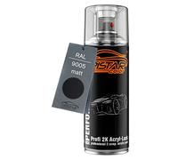 TRISTARcolor RAL 9005 Tiefschwarz mat Bombe de peinture acrylique 2K aérosol peinture à vaporiser peinture à pulvériser 400 ml séchage rapide