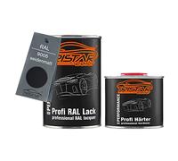 TRISTARcolor RAL 9005 Tiefschwarz mat satiné Pot de peinture automobile 2K 1,5 litre / 1500 ml durcisseur inclus