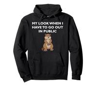 Triste marmotte Quand Je Dois Sortir en Public introverti Sweat à Capuche