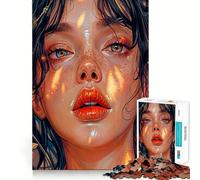 Tristesse dans Mes Yeux Puzzle de 1000 pièces pour Adolescents Jeu de logique et de Train Silencieux et Amusant Découpe Lisse Joli Cadeau (38x52cm)