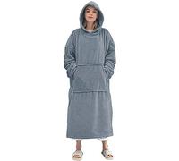 TRISTIN Femmes Sherpa Fluffle Sweatshirt Blanket Men Warm Cozy Oversized Wearable Pocket Blanket Hoodie for Adults, Unisex and One Size Fits All