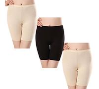 TRISTIN Lot de 3 Slipshort en Coton pour Femmes Anti-frottements à Jambes Longues sous-vêtements de sécurité sous-vêtements pour garçons Leggings pour sous-Robes