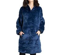 TRISTIN Thicken Sherpa Fluffle Sweatshirt Blanket Warm Cozy Oversized Wearable Pocket Blanket Hoodie pour Hommes, Femmes et Adolescents, Taille Unique