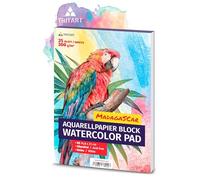 TRITART Bloc Aquarelle - Format A5 300g - 35 Feuilles - Blanc - Sans Acide - Papier Dessin - Papier Peinture Aquarelle