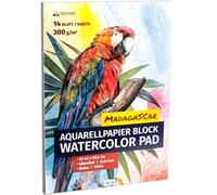 TRITART Papier Aquarelle - Format A2-300g - 14 Feuilles - Blanc - Sans Acide - Papier Dessin - Papier peinture aquarelle - Bloc aquarelle dessin - Pour enfants et adultes