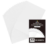 Tritart Papier blanc A4 - 120 feuilles de 300 g/m² - Bloc carton blanc A4 pour imprimante - Papier pour décorations et impressions - Base pour dessin peinture bricolage