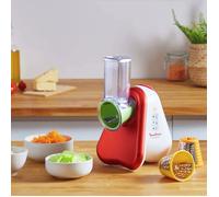 Moulinex DJ755G Râpe électrique et spiraliseur Plastique Rouge, Blanc