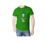Tritó Design T-shirt en coton avec imprimé Homer Simpson comme buisson Bat-Man, vert, Homer, Chauve-souris, L