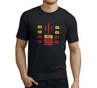 Tritó Design T-shirt en coton - Tableau de contrôle Kitt - Voiture fantastique - Knight Rider, Noir , XXL