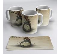 Tritó Design Tasse en céramique avec impression Mon voisin, personnage d'animation avec porte-clés (Arbre 2)