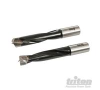 Triton 109467 Mèches pour raboteuse, 8 mm, 2 pcs