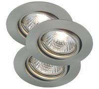 TRITON 3-KIT spot encastré Métal Acier Brossé GU10 - Nordlux 54540132